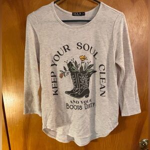 Gray Graphic Short Sleeve Tee